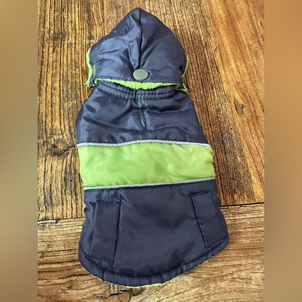 Cozy Green and Navy Dog Vest